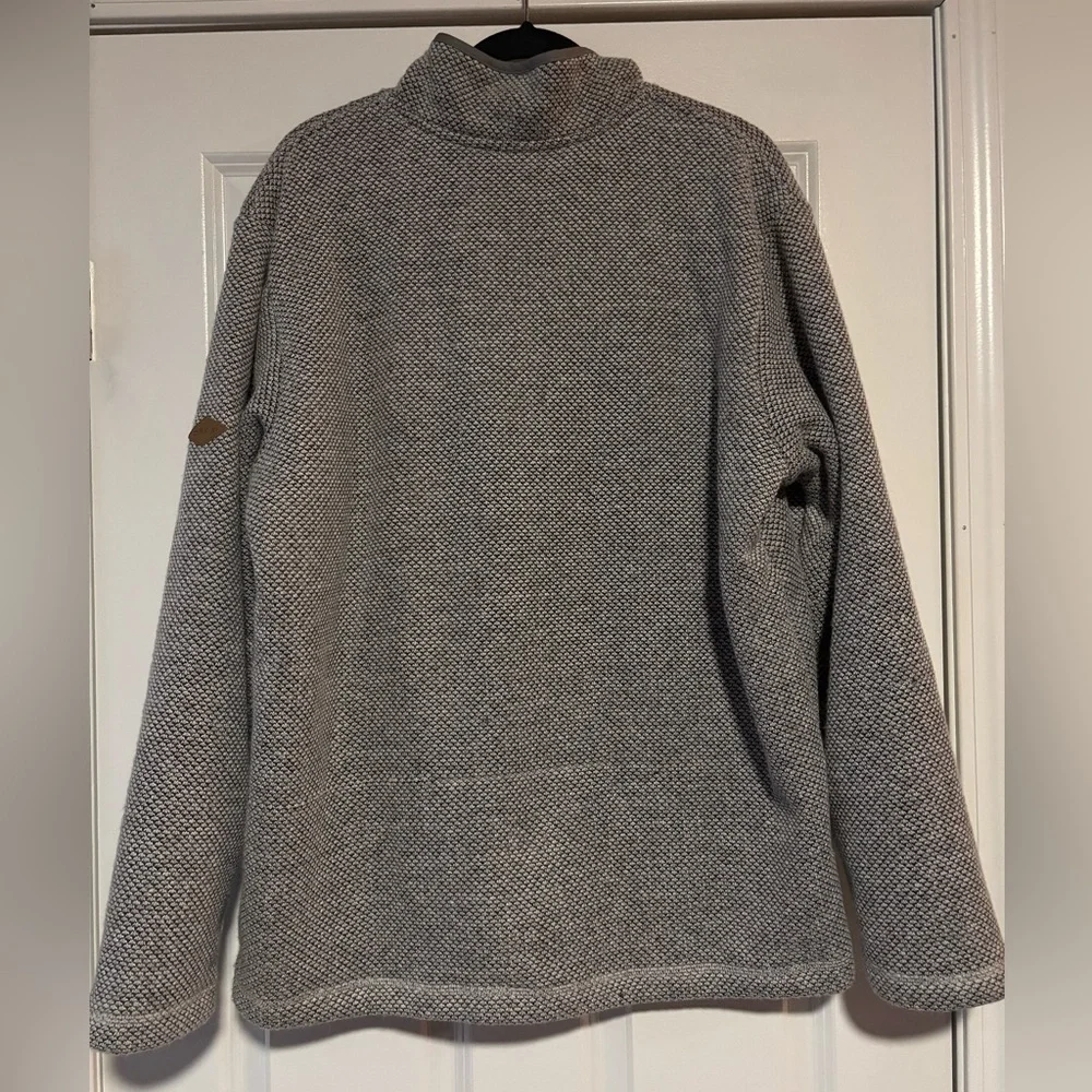 Orvis Sherpa Lined Gray Quarter-Zip Sweater, size XL - Picture 9 of 11